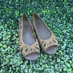 CROCS ADRINA III PEEP TOE JELLY SANDALS SIZE 7 WOMAN